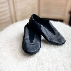 •Theatricals• black leather jazz shoes with Neoprene